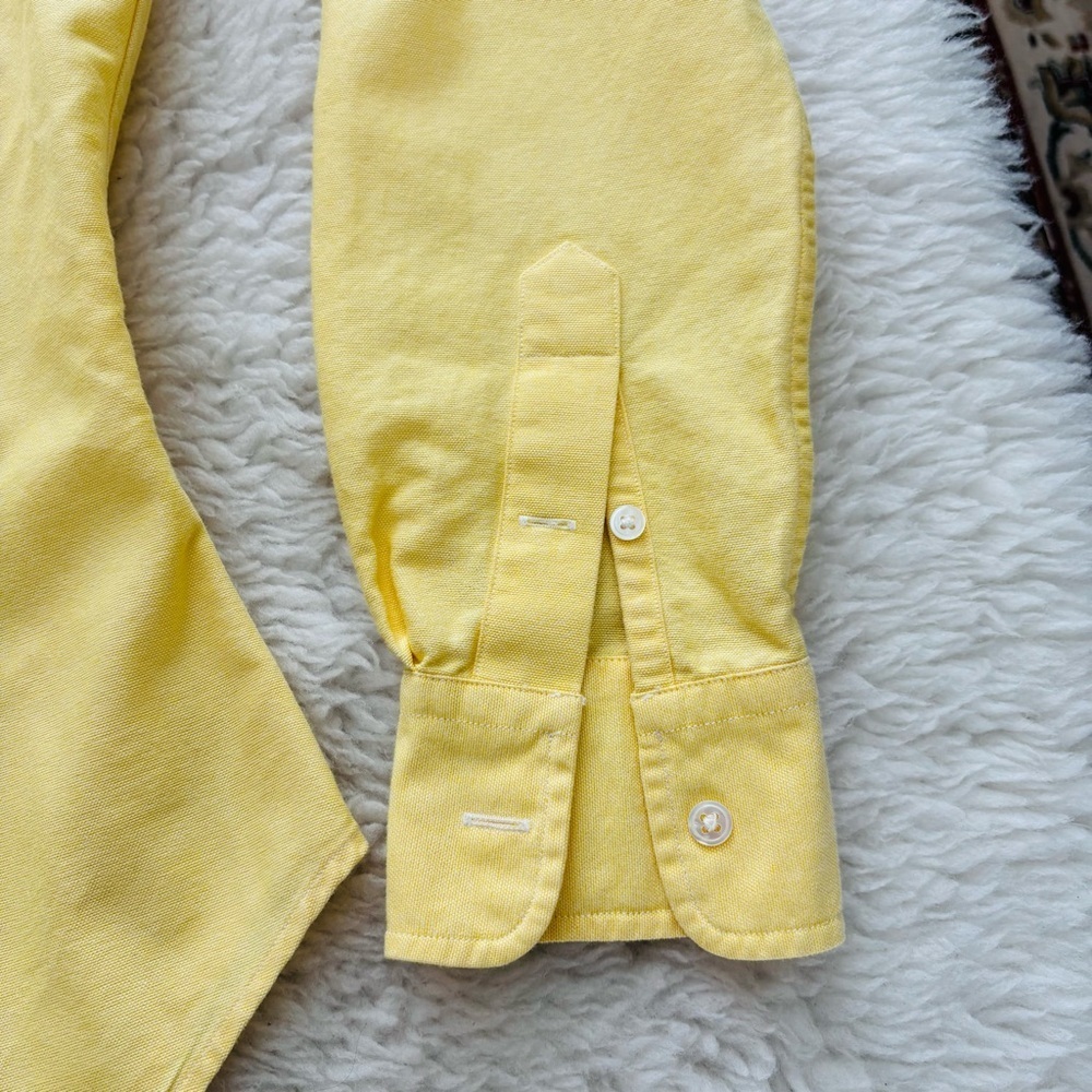 Ralph Lauren Yellow Embroidered Crest Button-Down Girls Kids Shirt size 7 - Picture 5 of 16